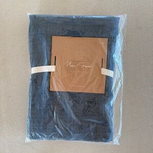 NWT Plum + Sparrow Organic Muslin Swaddle | Navy Blue 47x47 | Baby Blanket
